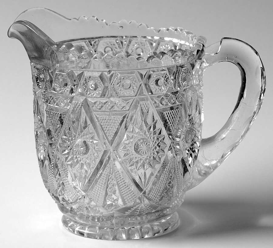 Diamond Lace Clear Creamer by Imperial Glass-Ohio-1