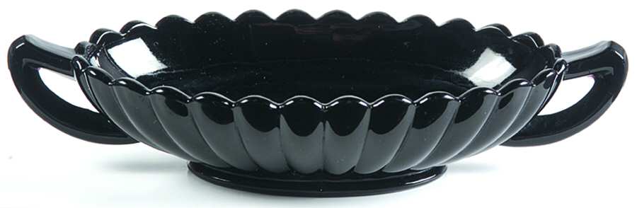 Pillar Flute Black Pickle Dish by Imperial Glass-Ohio-1