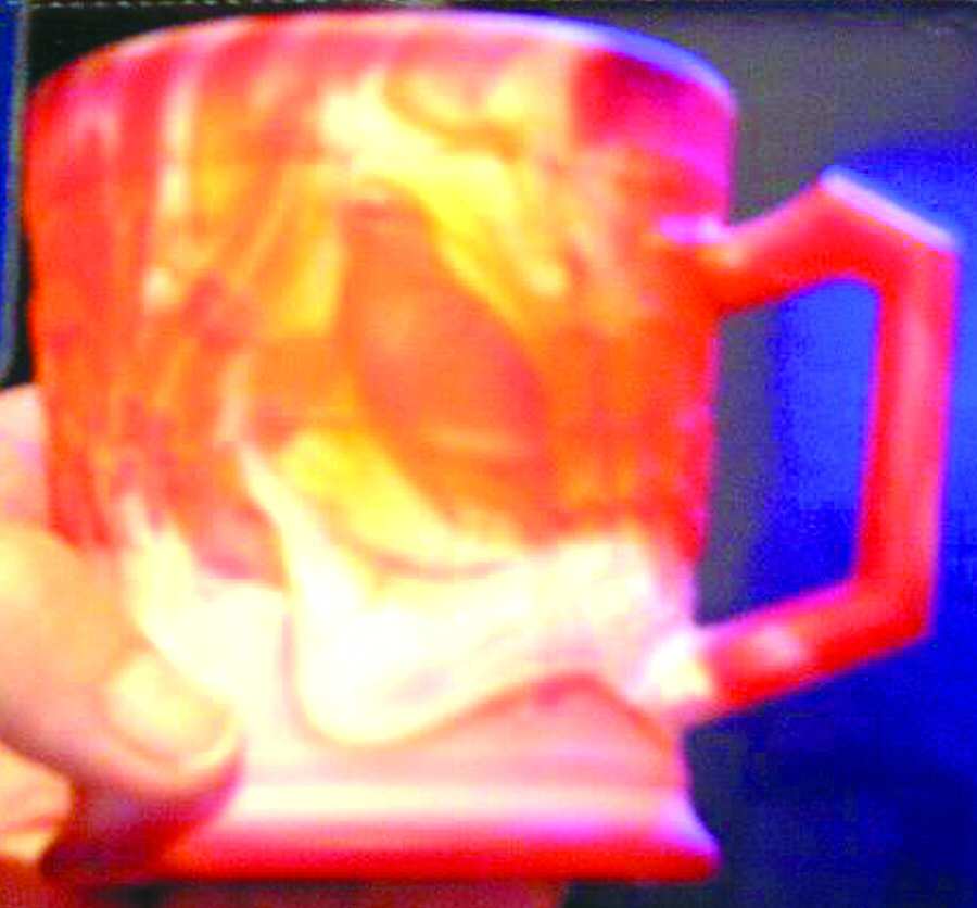 Robin Ruby Slag Glossy Mug by Imperial Glass-Ohio-1