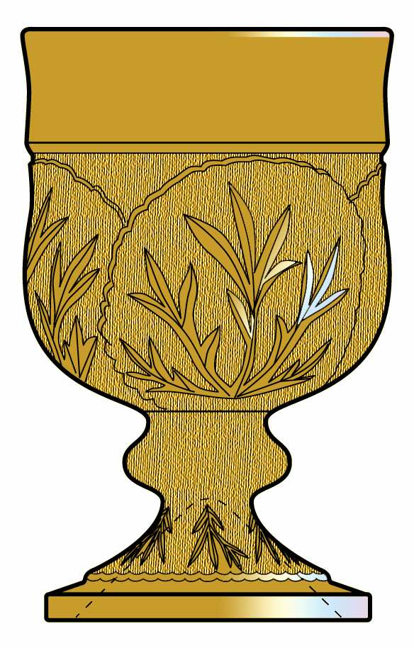 Pebble Leaf Amber Carnival Water Goblet by Indiana Glass-1