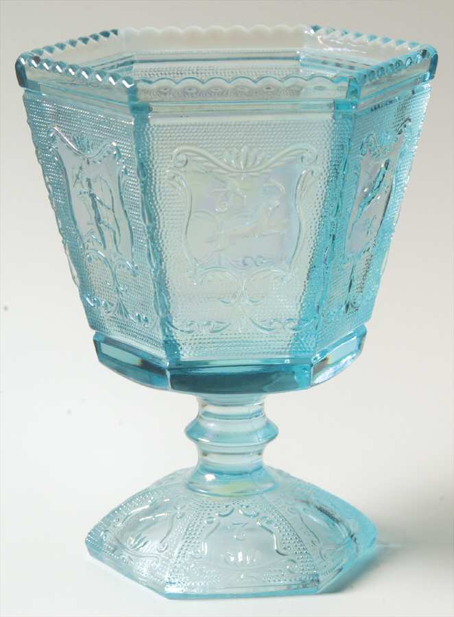 Zodiac Blue Carnival (Azure) Candy Dish No Lid by Imperial Glass-Ohio-1