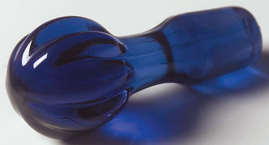 1503 Blue (Ultra) Stopper for Cruet by Imperial Glass-Ohio-1