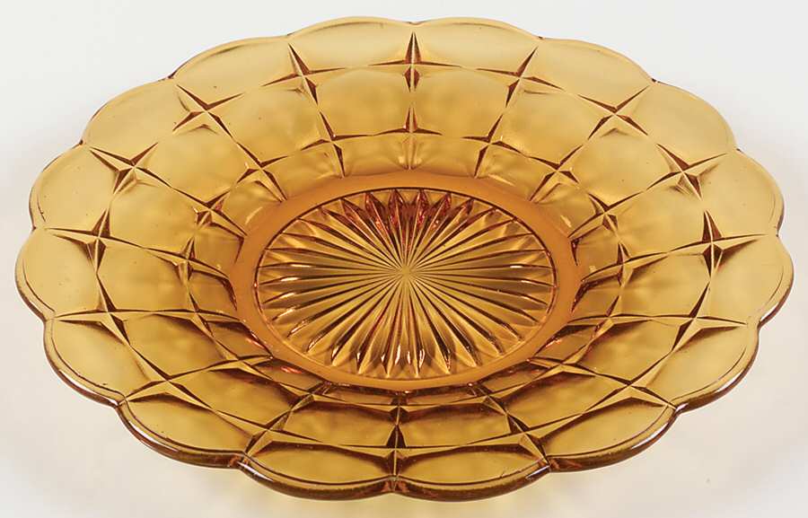 Constellation Amber Luncheon Plate by Indiana Glass-1