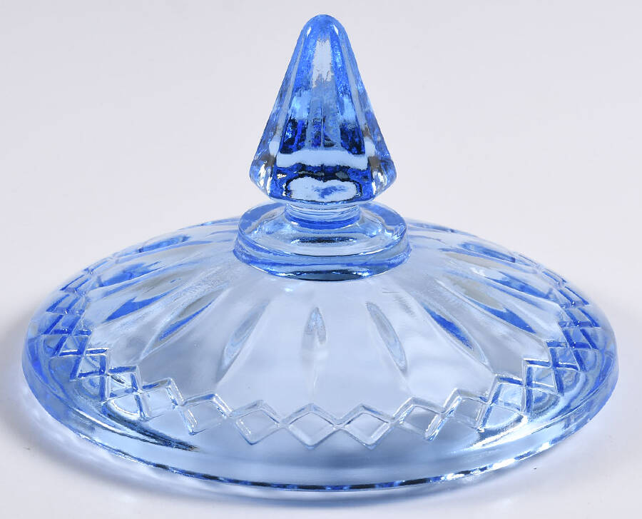 Princess Blue Lid for Candy Box by Indiana Glass-1