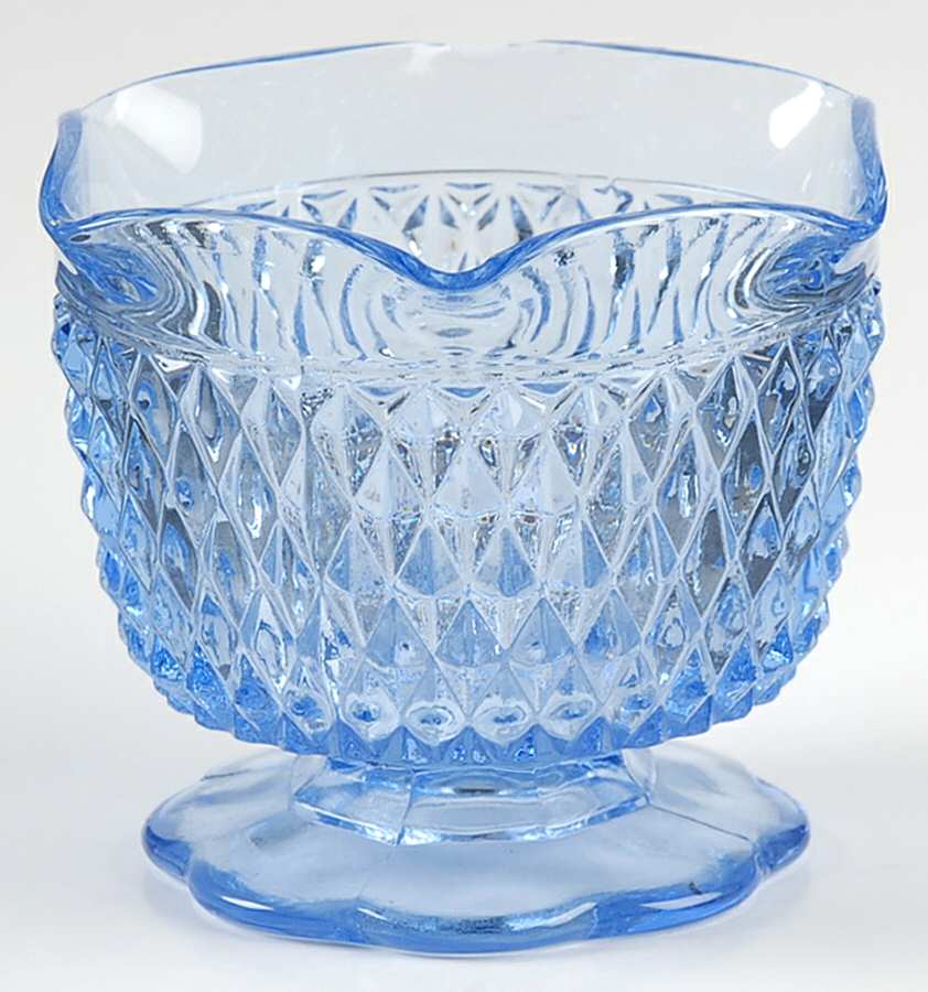 Diamond Point Ice Blue Mayonnaise Bowl, Bowl Only by Indiana Glass-1