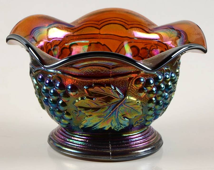 Vintage Carnival (Amber) Sauce Bowl by Imperial Glass-Ohio-1