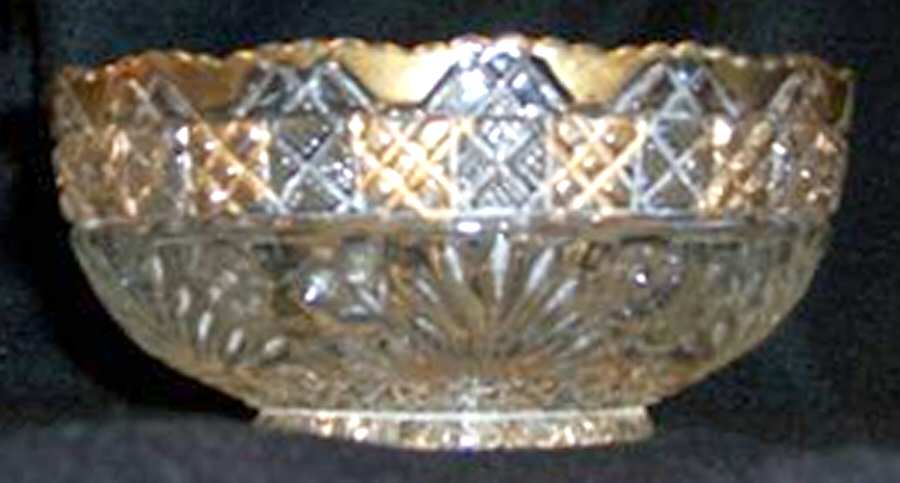 Horsemint (Gold Trim) Small Fruit Dessert Bowl by Indiana Glass-1