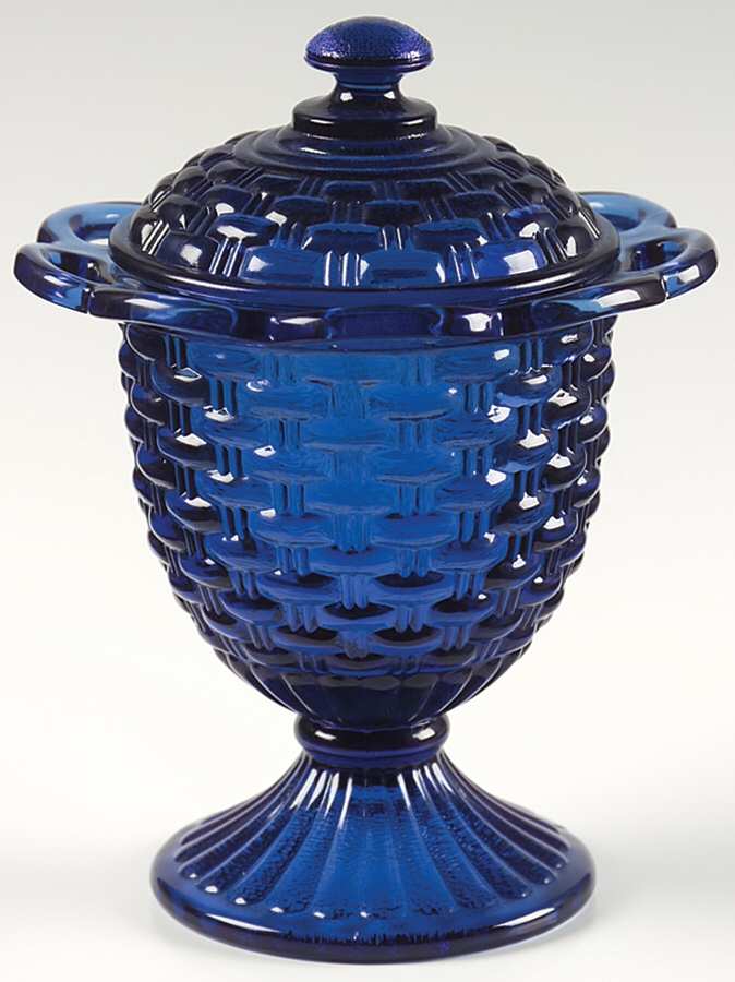 51545 Blue (Ultra Blue) Sugar Bowl & Lid by Imperial Glass-Ohio-1