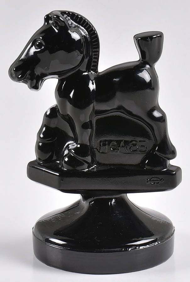 Heisey By Imperial Animals & Figurines Oscar (Plug Horse)-Black Opaque by Imperial Glass-Ohio-1