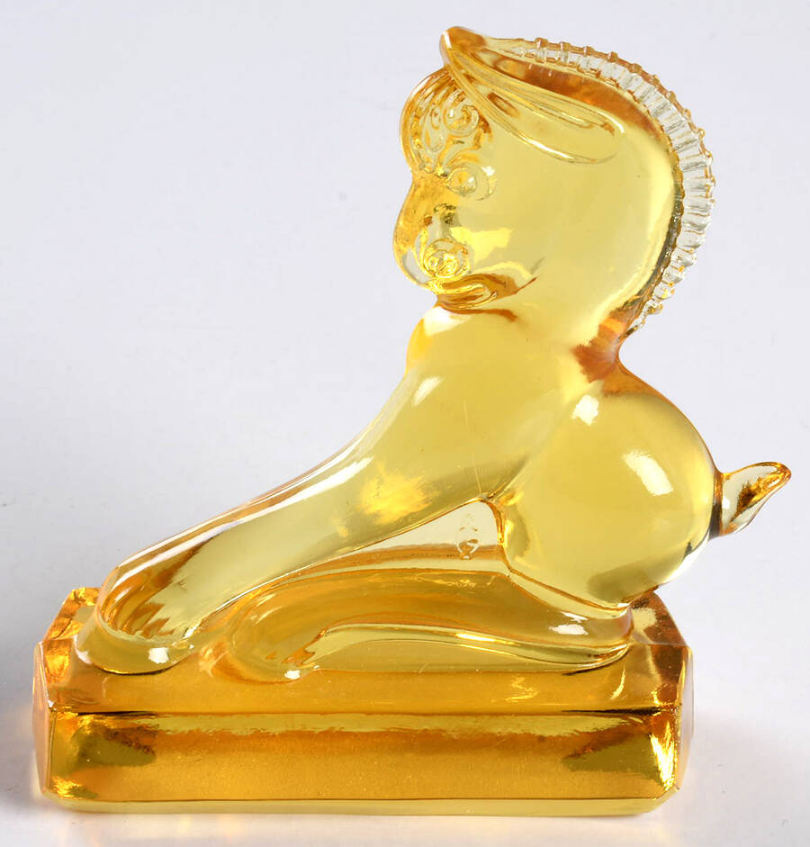 Heisey By Imperial Animals & Figurines Sunshine Yellow Balking Colt by Imperial Glass-Ohio-1