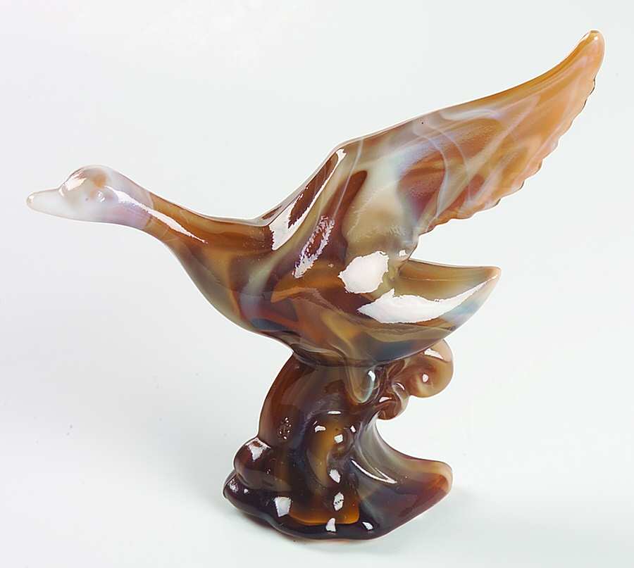 Heisey By Imperial Animals & Figurines Carmel Slag Wings Half Mallard by Imperial Glass-Ohio-1