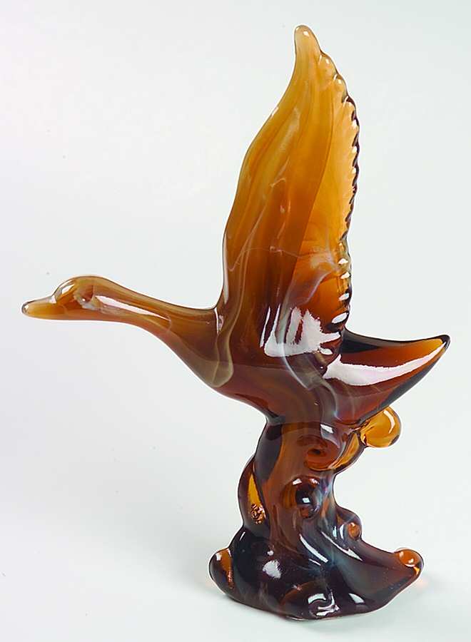 Heisey By Imperial Animals & Figurines Carmel Slag Wings Up Mallard by Imperial Glass-Ohio-1