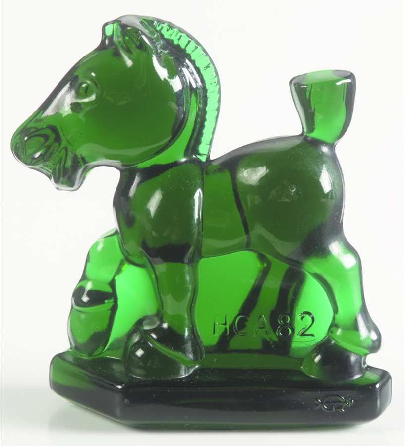 Heisey By Imperial Animals & Figurines Oscar (Plug Horse)-Emerald Green by Imperial Glass-Ohio-1