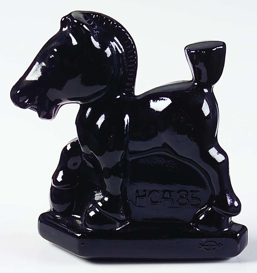 Heisey By Imperial Animals & Figurines Oscar (Plug Horse)-Black Opaque by Imperial Glass-Ohio-1