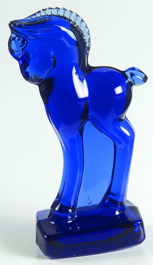 Heisey By Imperial Animals & Figurines Colt-Standing-Ultra Blue by Imperial Glass-Ohio-1