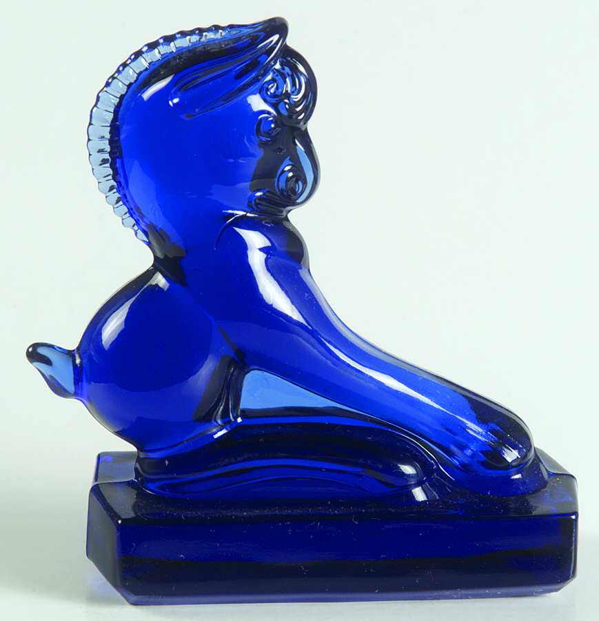 Heisey By Imperial Animals & Figurines Colt-Balking-Ultra Blue by Imperial Glass-Ohio-1