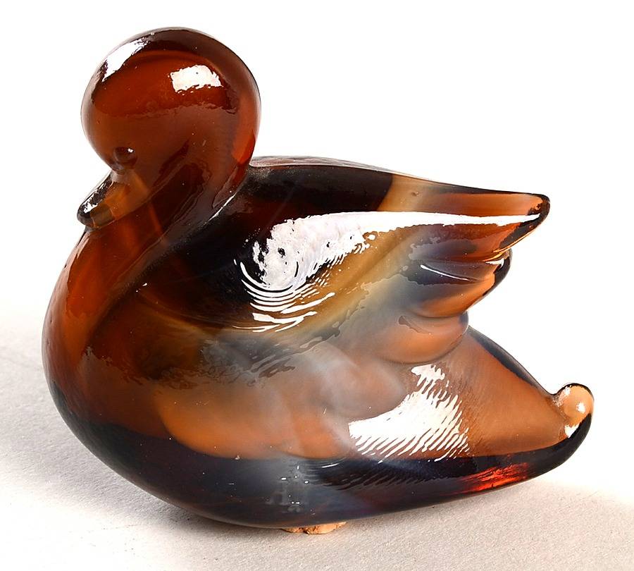 Heisey By Imperial Animals & Figurines Carmel Slag Cygnet by Imperial Glass-Ohio-1