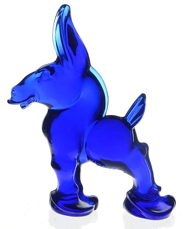 Heisey By Imperial Animals & Figurines Donkey-Ultra Blue by Imperial Glass-Ohio-1