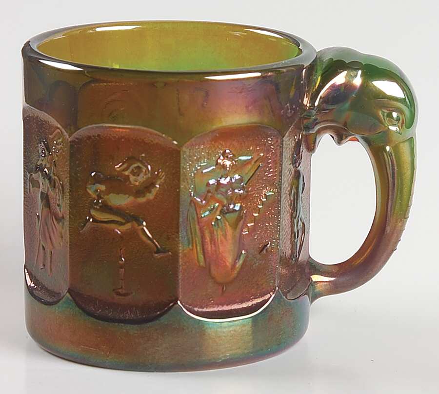 Heisey By Imperial Animals & Figurines Green Helios Story Book Mug by Imperial Glass-Ohio-1