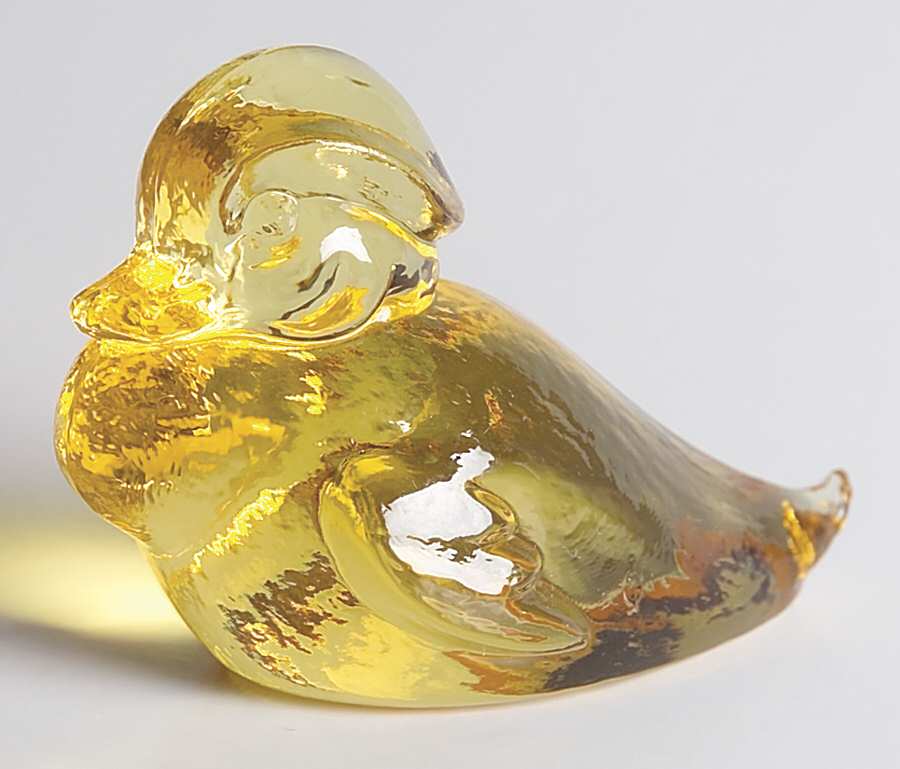 Heisey By Imperial Animals & Figurines Sunshine Yellow Floating Duckling by Imperial Glass-Ohio-1
