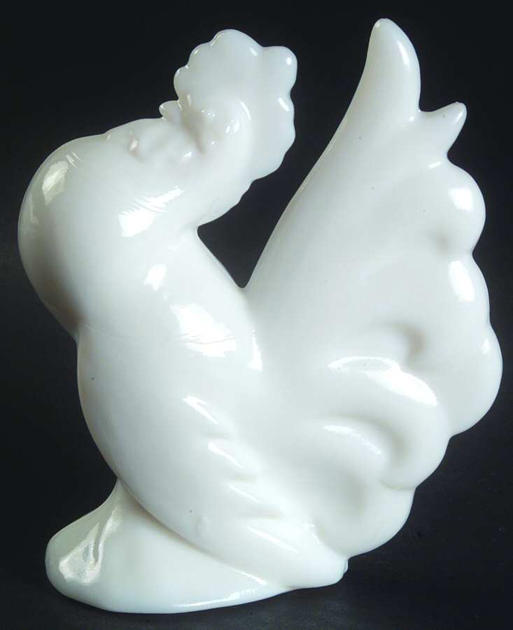 Heisey By Imperial Animals & Figurines Milk Glass Rooster by Imperial Glass-Ohio-1