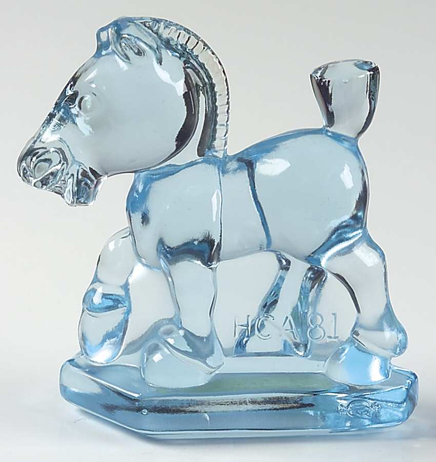 Heisey By Imperial Animals & Figurines Oscar (Plug Horse)-Light Blue by Imperial Glass-Ohio-1
