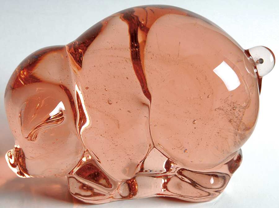 Heisey By Imperial Animals & Figurines Salmon Sow (Mama) by Imperial Glass-Ohio-1