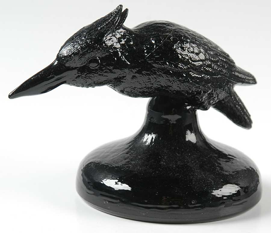 Heisey By Imperial Animals & Figurines King Fisher-Black by Imperial Glass-Ohio-1