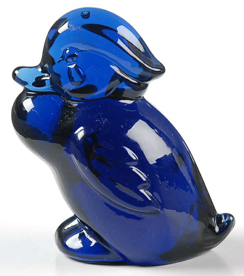 Heisey By Imperial Animals & Figurines Ultra Blue Standing Duckling by Imperial Glass-Ohio-1