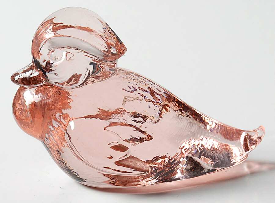 Heisey By Imperial Animals & Figurines Pink Floating Duckling by Imperial Glass-Ohio-1