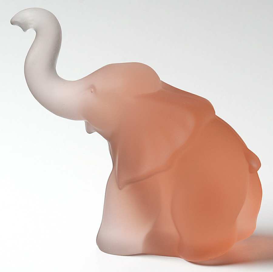 Heisey By Imperial Animals & Figurines Small Pink Satin Elephant by Imperial Glass-Ohio-1