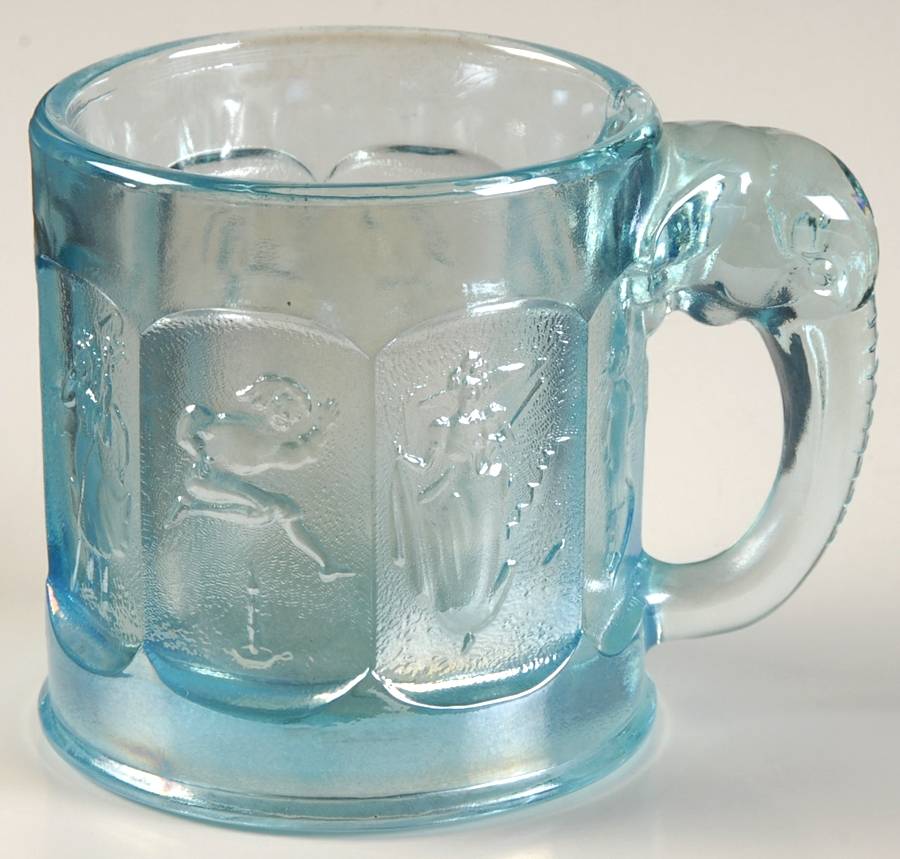 Heisey By Imperial Animals & Figurines Horizon Blue Story Book Mug by Imperial Glass-Ohio-1