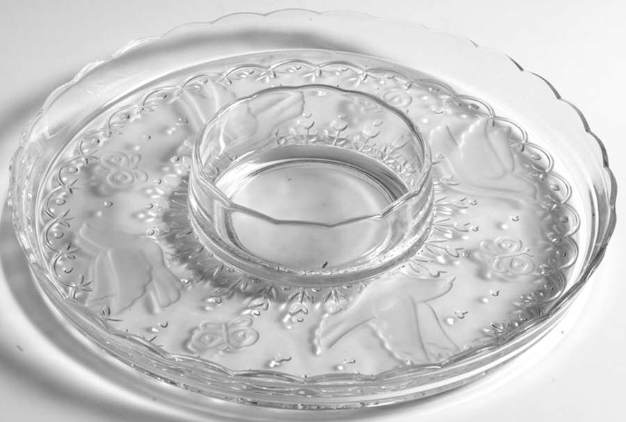 Spring Garden (1 Piece) Chip & Dip by Indiana Glass-1
