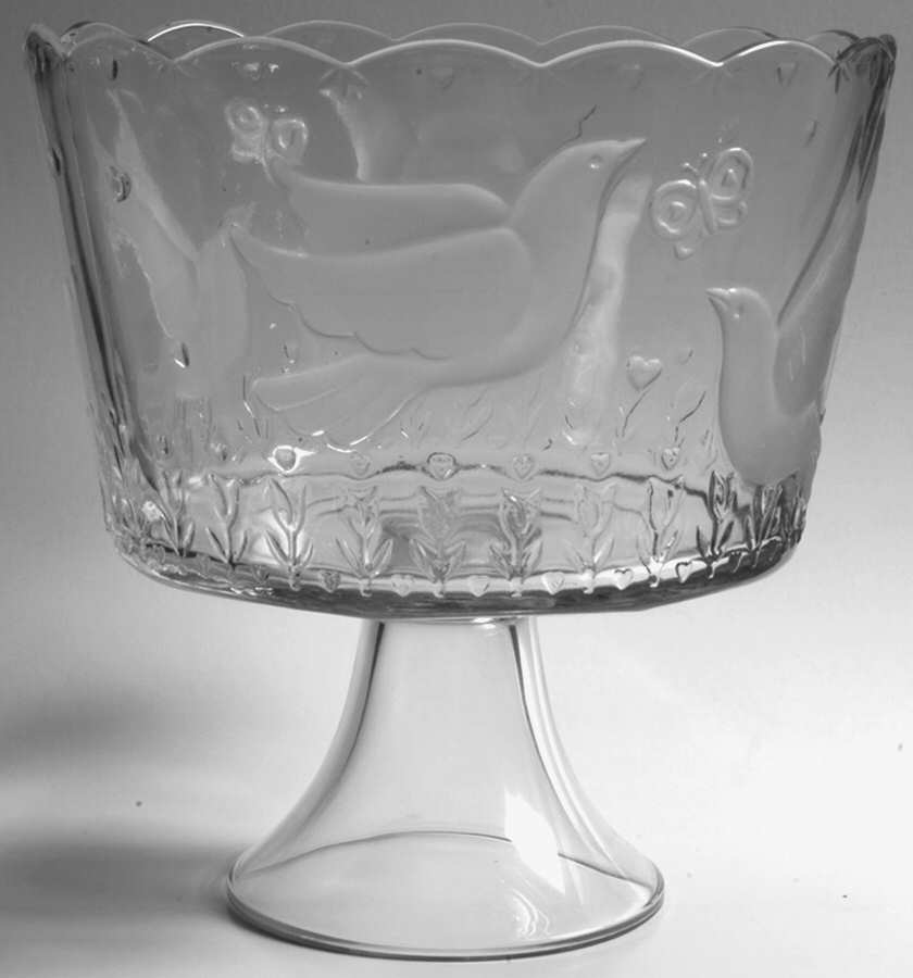 Spring Garden Trifle Bowl by Indiana Glass-1