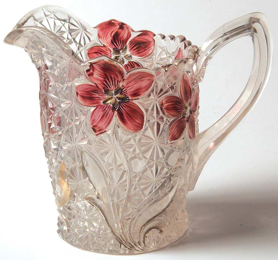 Daisy and Button Ruby Flash Gold Creamer by Indiana Glass-1