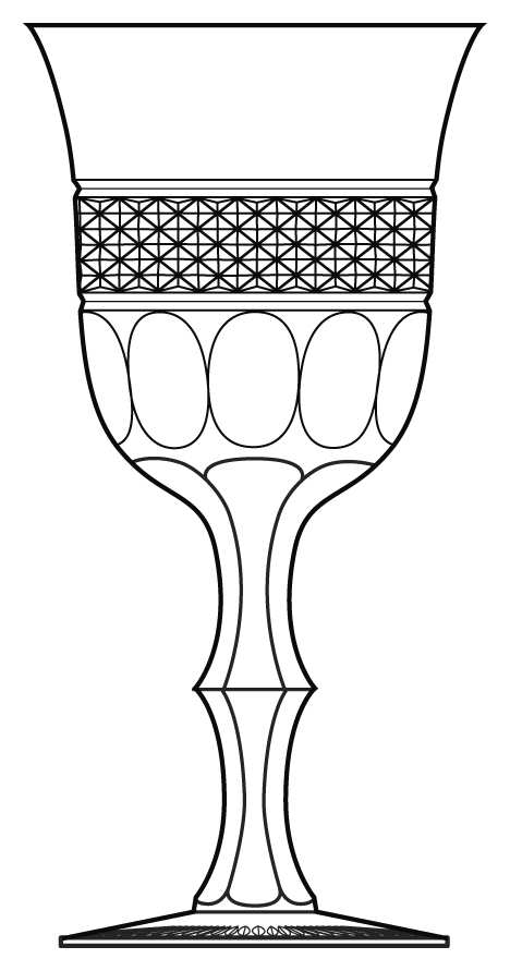 Victoria Water Goblet by Imperial Crystal (Import)-1