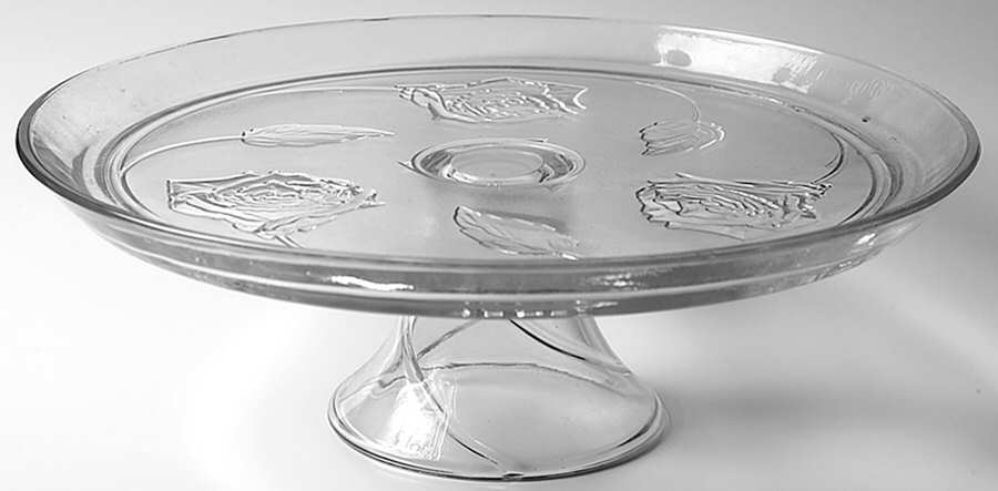 Floral Round Cake Stand by Indiana Glass-1