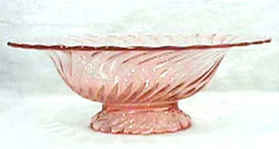 Newbound Pink 10" Oval Bowl by Imperial Glass-Ohio-1