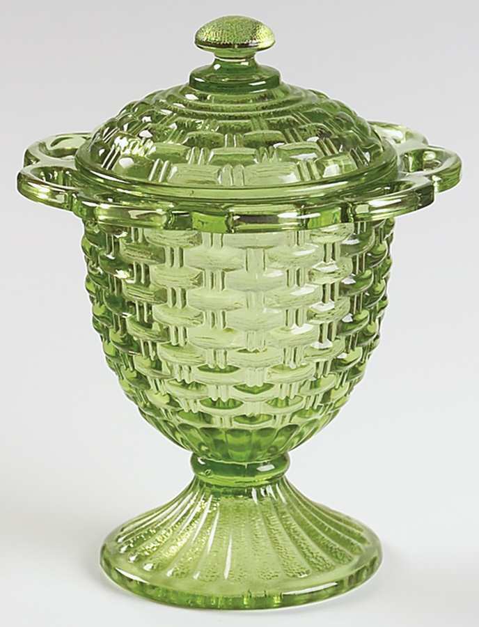 51545 Green Sugar Bowl & Lid by Imperial Glass-Ohio-1