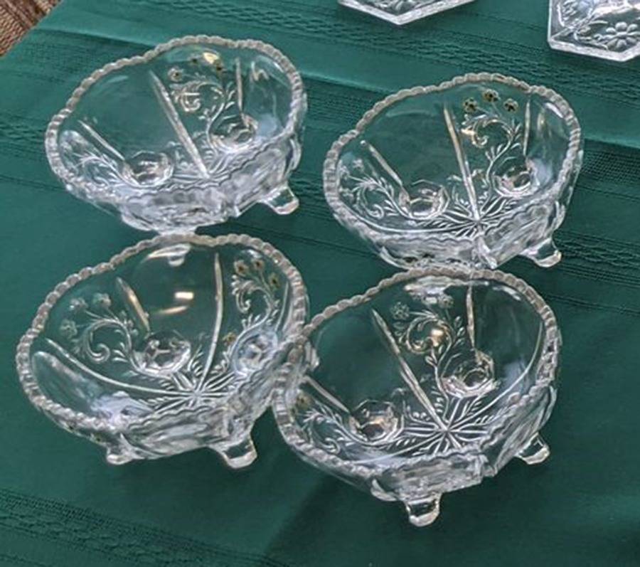 Panelled Heather Clear Small Fruit Dessert Bowl by Indiana Glass-1