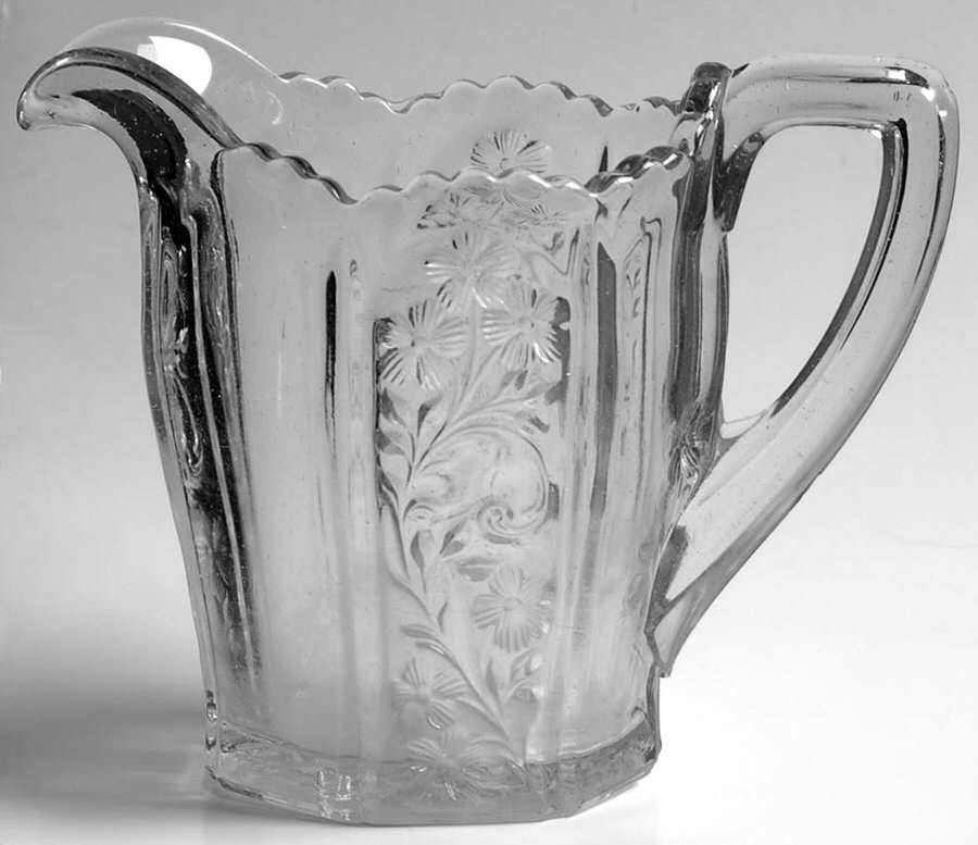 Panelled Heather Clear Creamer by Indiana Glass-1