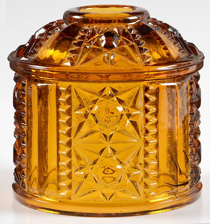 ING7 Amber Globe for (2 Piece) Fairy Lamp by Indiana Glass-1