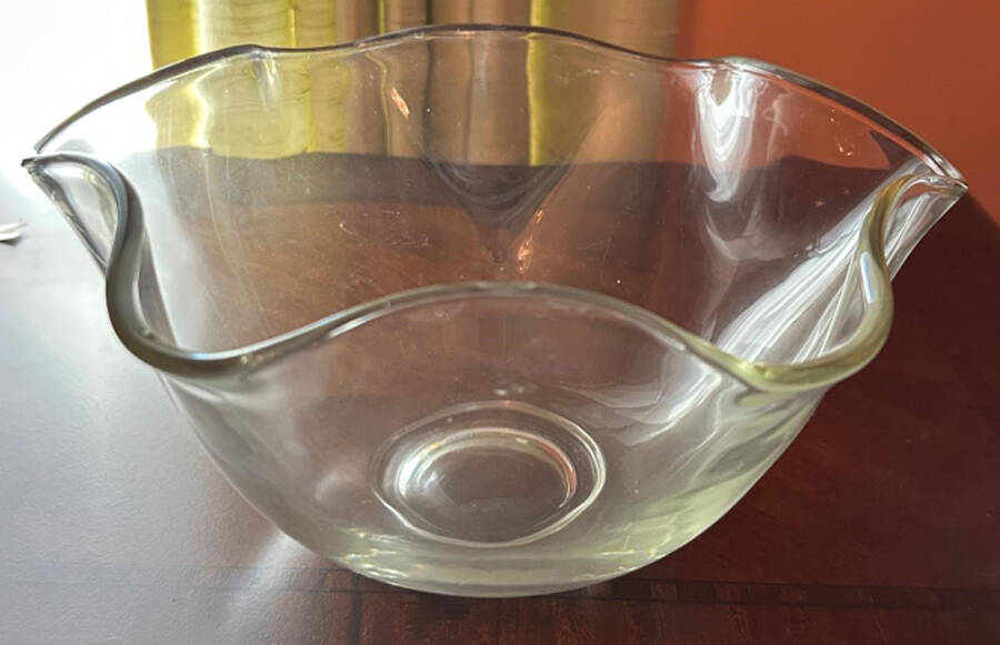 Heritage Clear 10" Salad Bowl by Indiana Glass-1