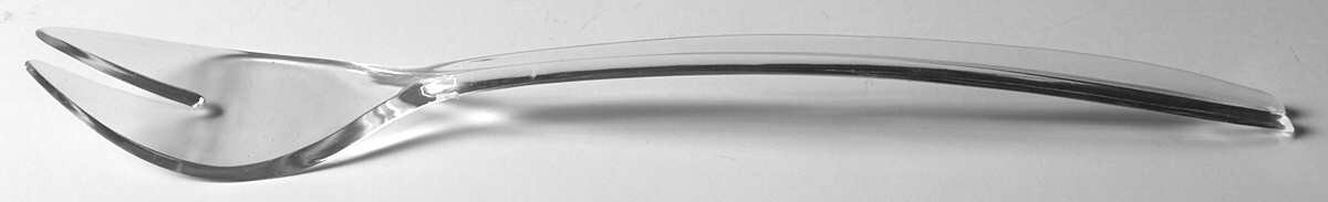 Heritage Clear Plastic Salad Serving Fork by Indiana Glass-1