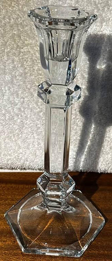 692 8" Single Light Candlestick by Imperial Crystal (Import)-1