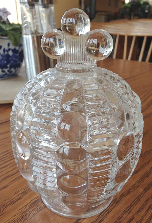 Mayflower Clear Candy Dish & Lid by Indiana Glass-1