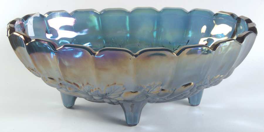Garland Blue Carnival (Fruit) Centerpiece by Indiana Glass-1