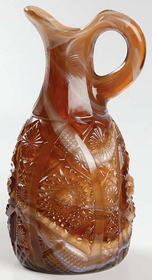 Daisy and Button Carmel Slag Cruet No Stopper by Imperial Glass-Ohio-1