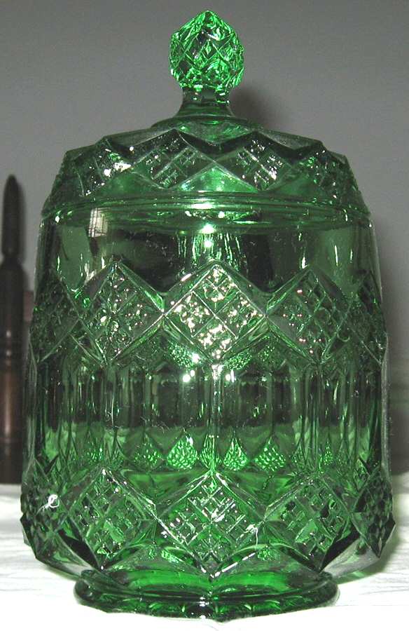 Three in One Emerald Green Candy Dish & Lid by Imperial Glass-Ohio-1