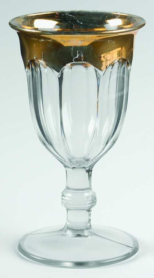 253 Gold Water Goblet by Indiana Glass-1